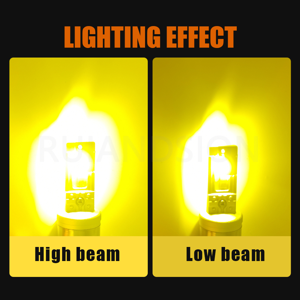 Ruiandsion BA21D BA20D LED Bulb Motorcycle Headlight Motorcycle bulb Motorcycle lamps Super Bright SMD 12V 24V 30V 60V White Yellow White Yellow 4000lm