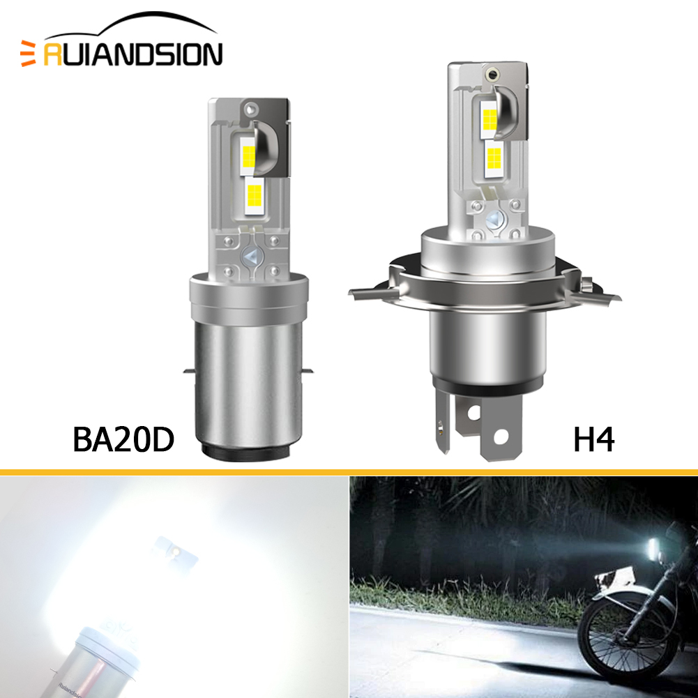 Ruiandsion BA21D BA20D LED Bulb Motorcycle Headlight Motorcycle bulb Motorcycle lamps Super Bright SMD 12V 24V 30V 60V White Yellow White Yellow 4000lm