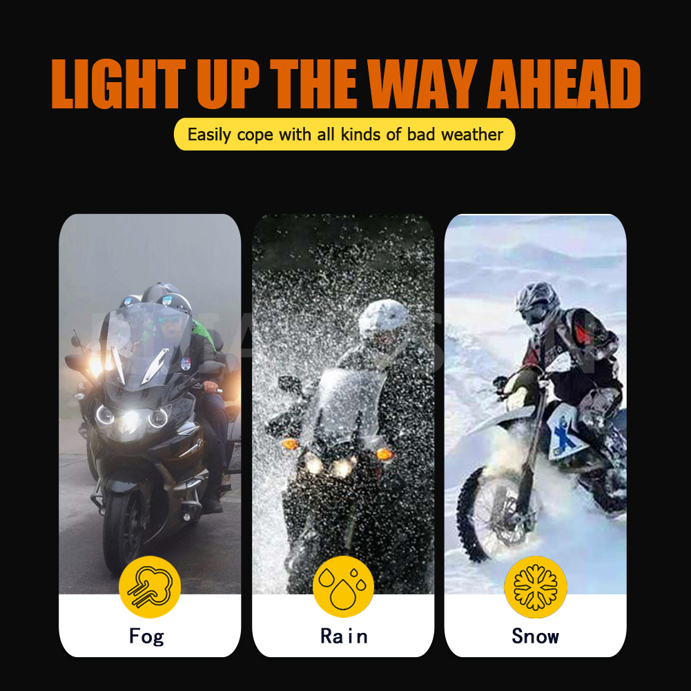 Ruiandsion Best Led Headlight Bulbs For Motorcycles 30W White 12V 24V Ruiandsion Motorcycle LED Light Bulb BA20D H4 H6M P15D-25-3 Ruiandsion,Motorcycle Light,LED Light