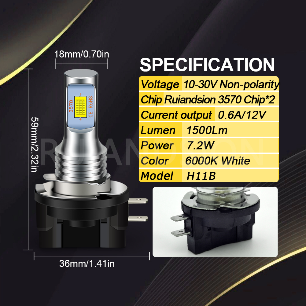 Ruiandsion H8B H9B H11B Car LED Headlight Canbus for Kia Ruiandsion H8B H9B H11B Car LED Headlight Canbus for Kia Ruiandsion,Amber LED turn signal H8B H9B H11B,12V 24V LED automotive lamp bulk supply,led headlight fog bulb,h11b led headlight,fog bulb for Kia