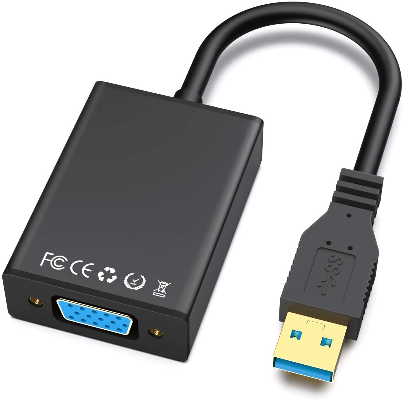 Usb to vga adapter ablewe usb 3 0 2 0 to vga multi display converter