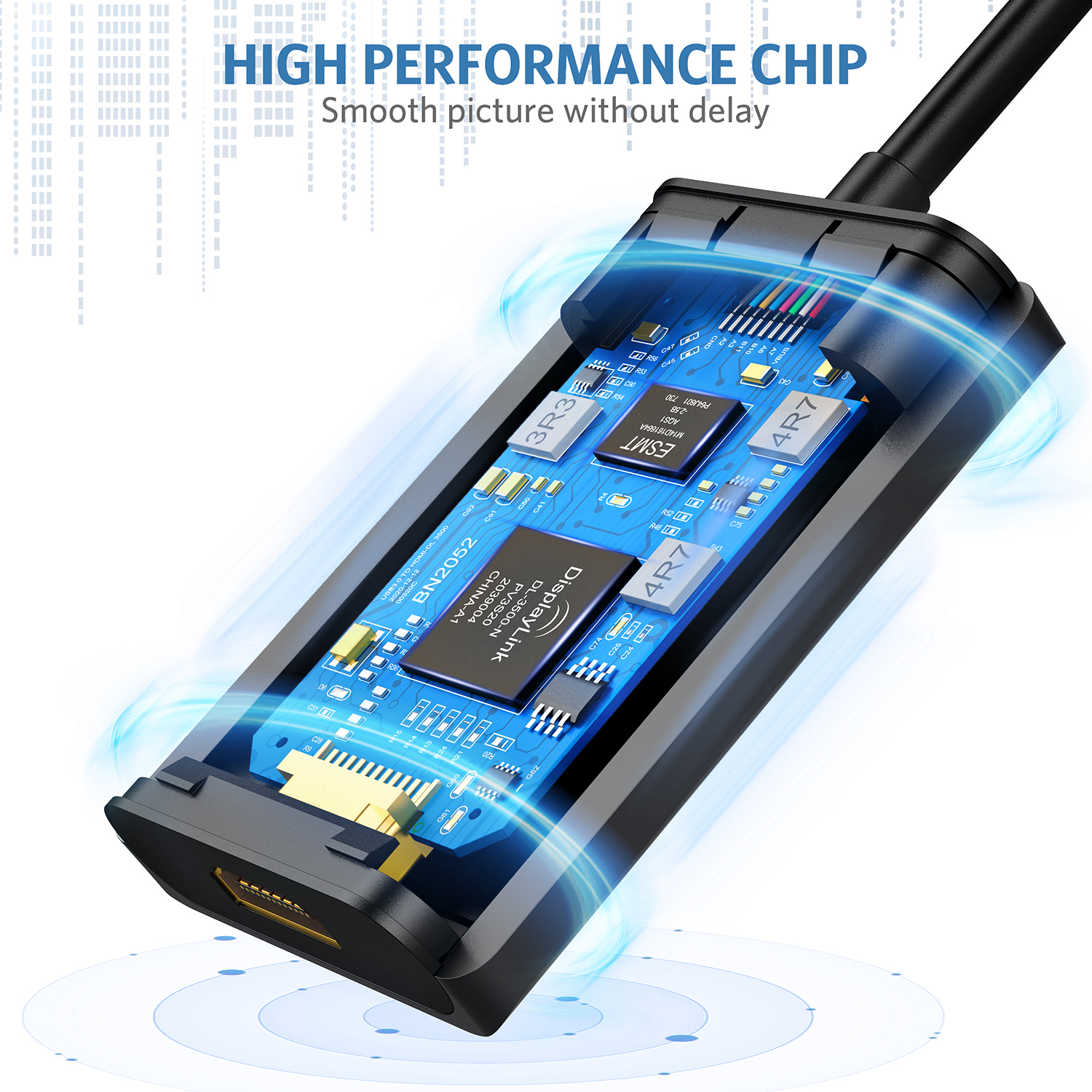 USB to HDMI Adapter, ABLEWE Upgraded HDMI to USB Video Converter with