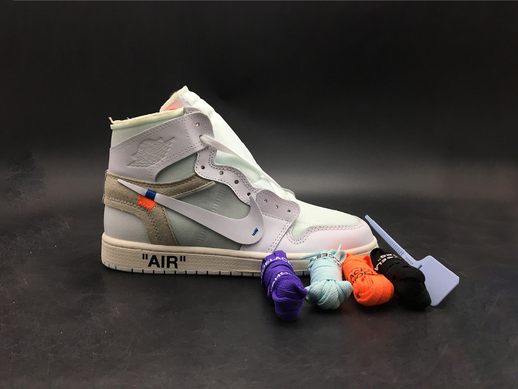 OFF-WHITE x Air Jordan 1 Retro High OG BG 'White' AQ0818-100