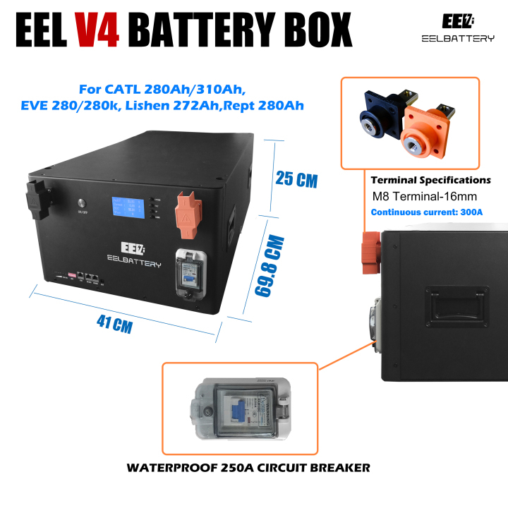 EEL 48V 16S V4 Server Rack DIY Unit BOX Built-in Smart BMS Stackable EU ...