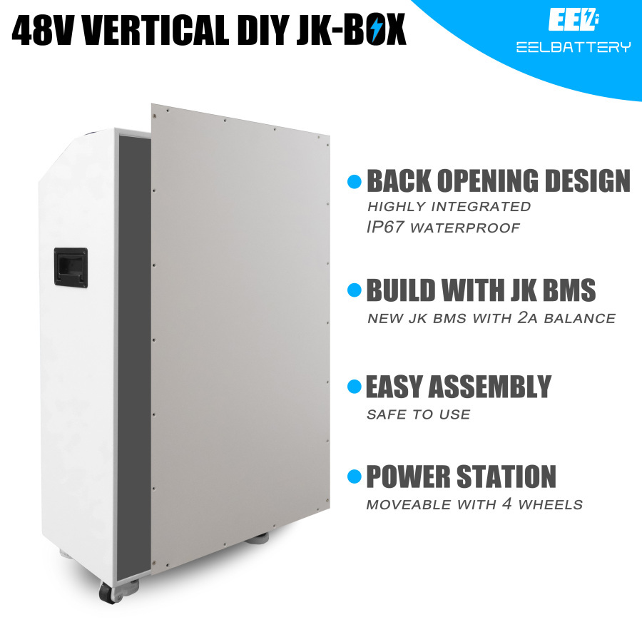 EEL 48V Vertical DIY Battery Box Built-in JK BMS Inverter 2A Balance ...