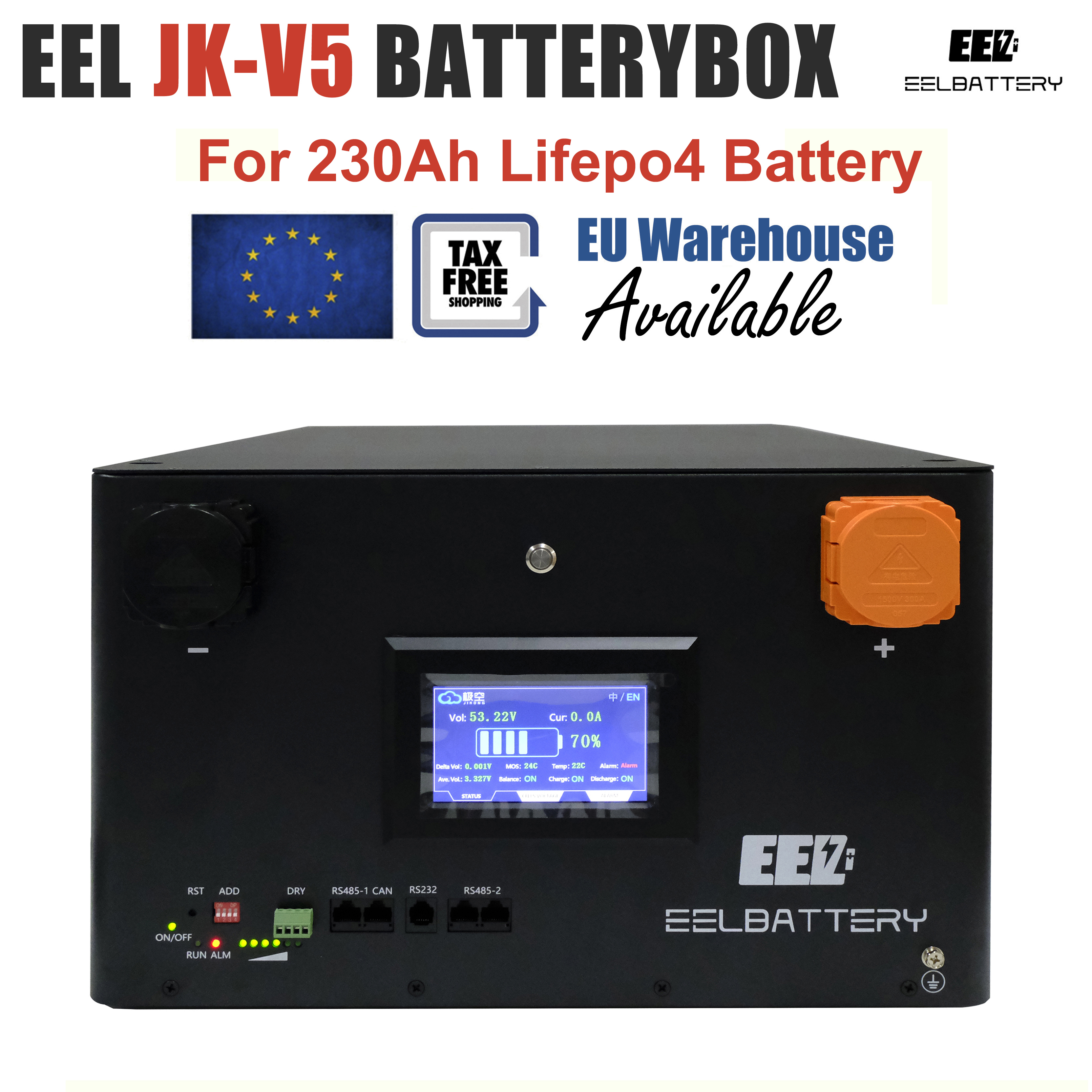 EEL 48V 16S Server Rack V5 JK BMS DIY BOX Built-in Smart BMS stackable ...