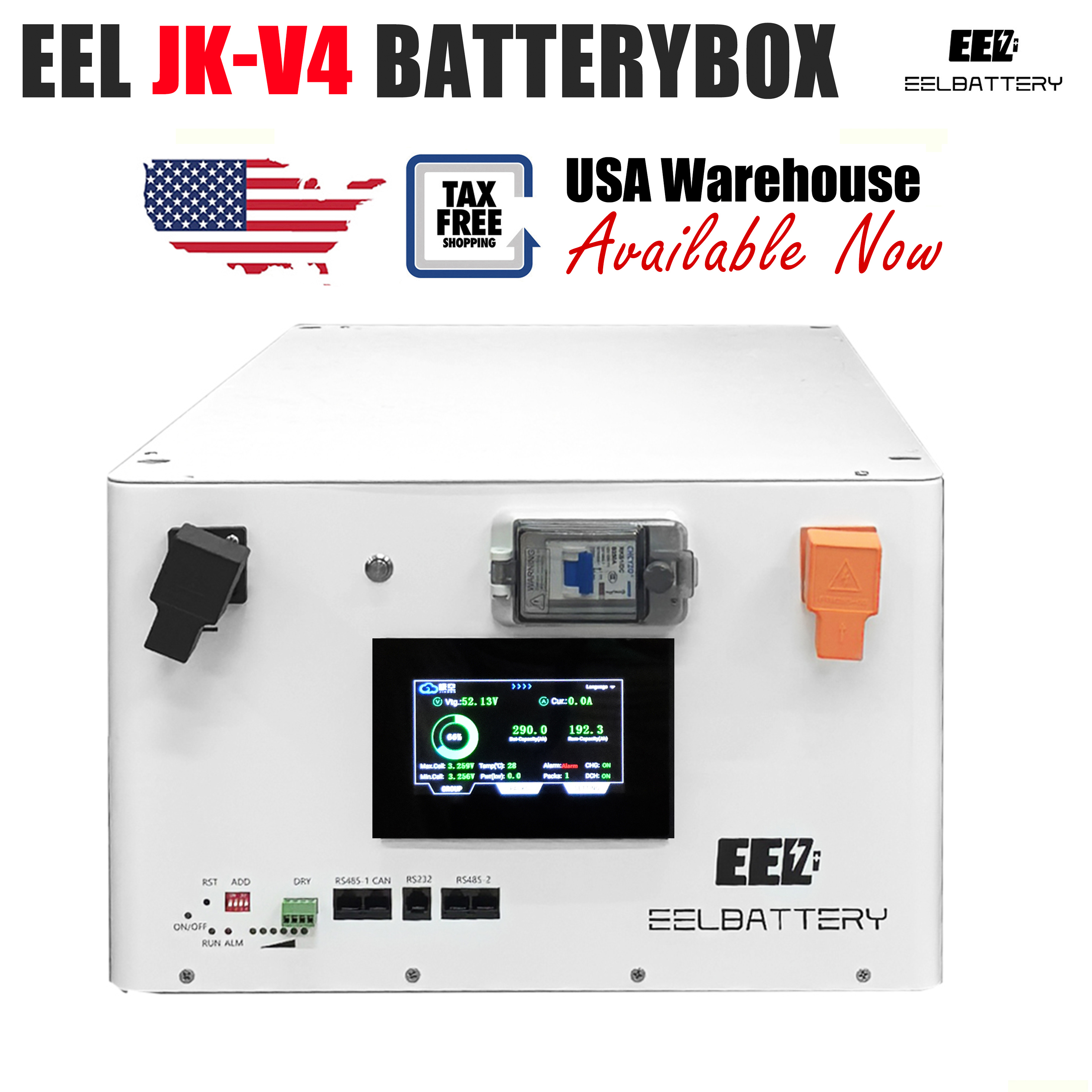 EEL 48V 16S V4-JK LiFePO4 DIY Box Kit Built-in JK Inverter 200A BMS ...