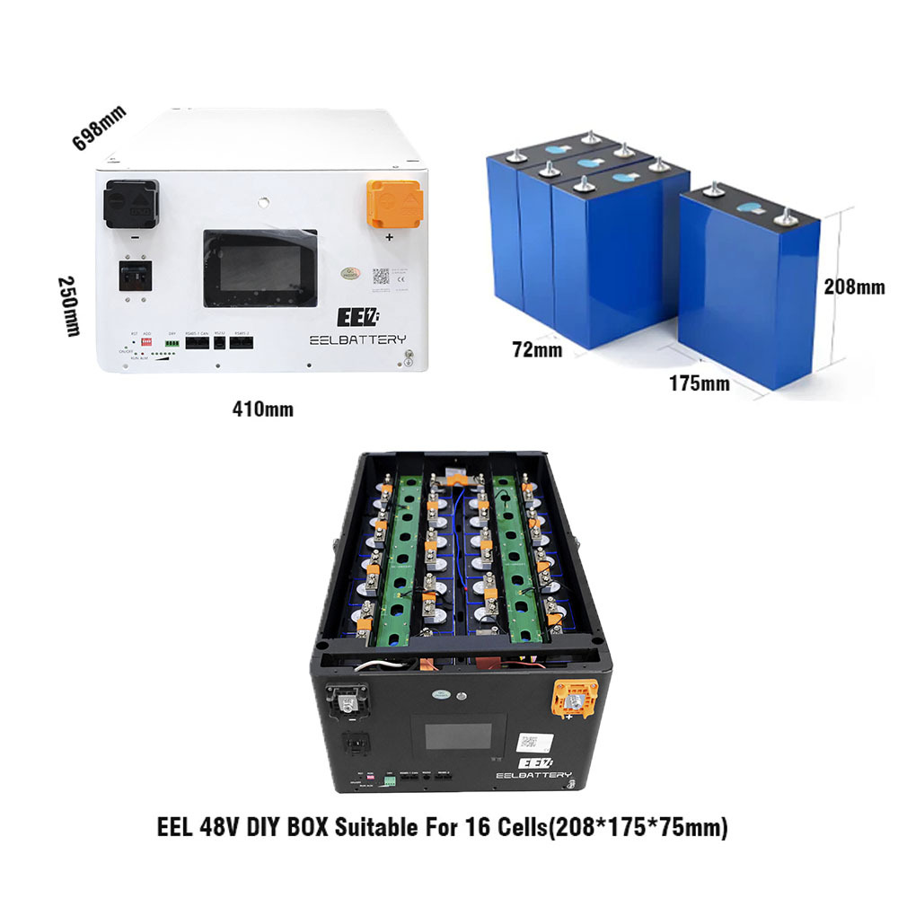 EEL 48V 16S V6-Pro JK LiFePO4 DIY BOX Built-in Smart JK BMS stackable ...