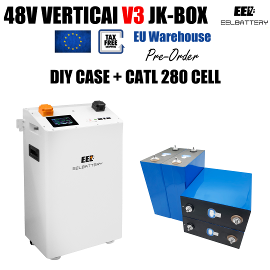EEL 48V Vertical DIY Battery V3 Box Built-in JK BMS Inverter 2A Balance ...