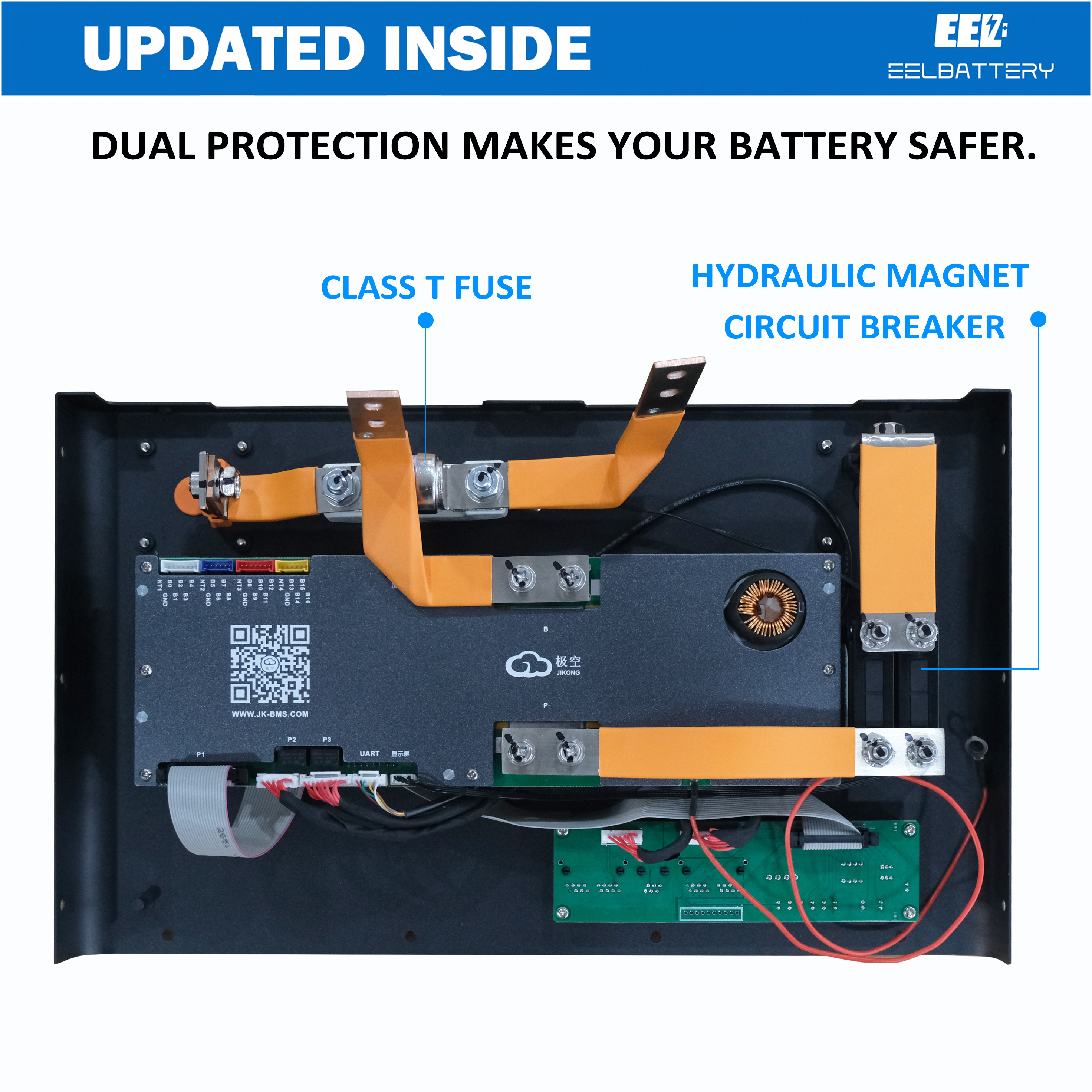 EEL 48V 16S V6-Pro JK LiFePO4 DIY BOX Built-in Smart JK BMS stackable ...