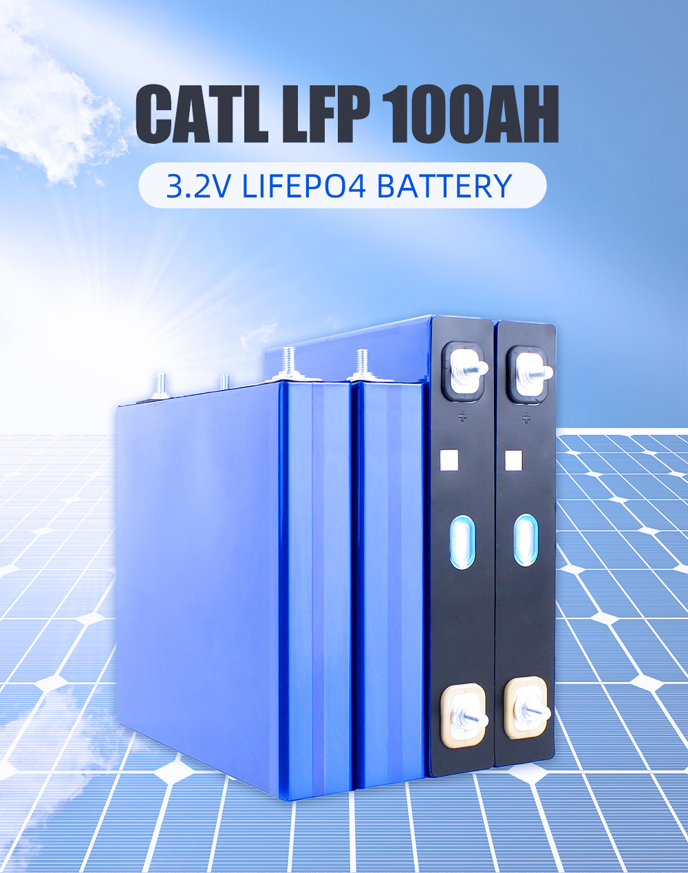 4PCS CATL 3.2V 100Ah Rechargeable lifepo4 Prismatic Battery for power  storage boats home appliances