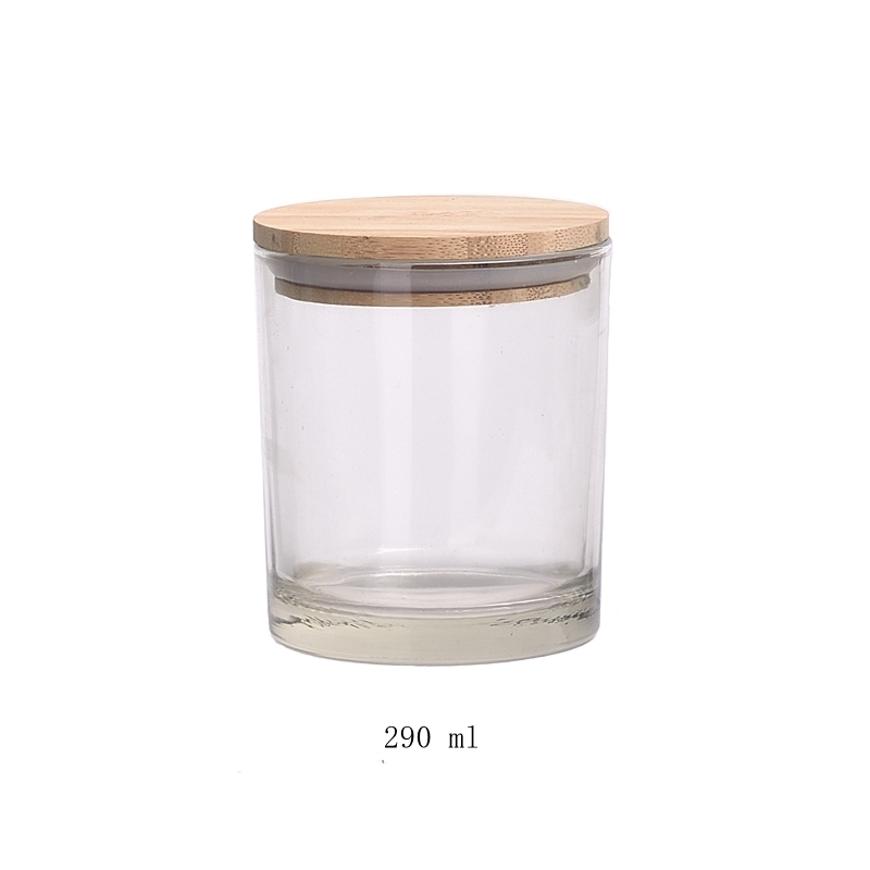 glass cup 50ml 100ml 150ml 200ml 300ml candle jar with wooden lids