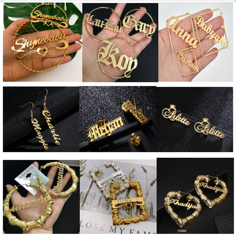 My Name Earrings 2024 www.alhudapk