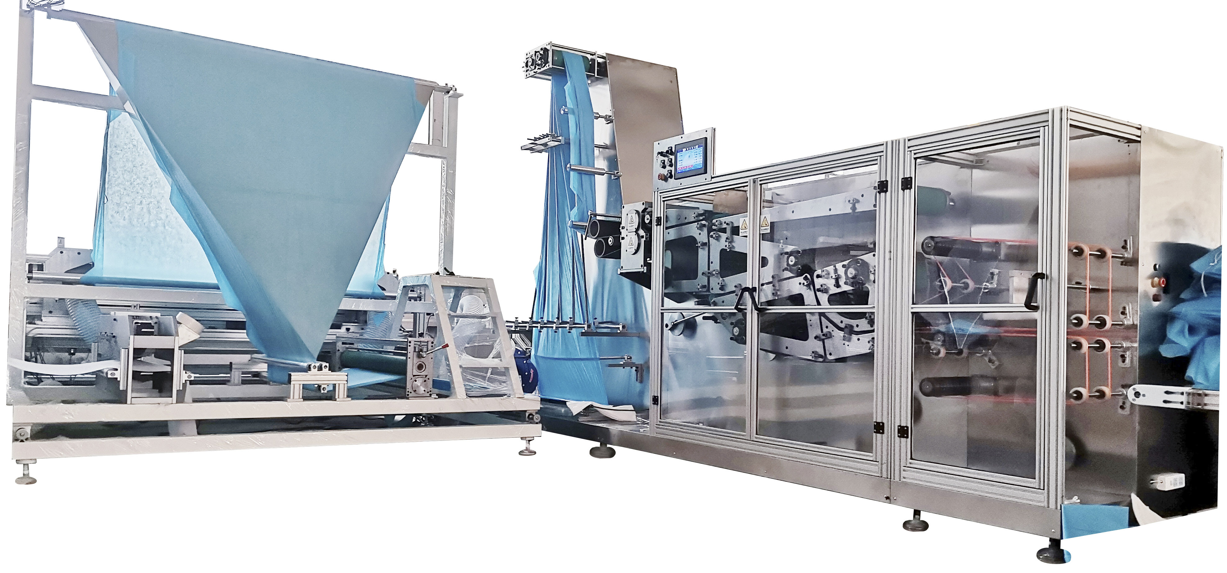 Fully Automatic Nonwoven Bed Cover Making Machine With Attaching Elastic