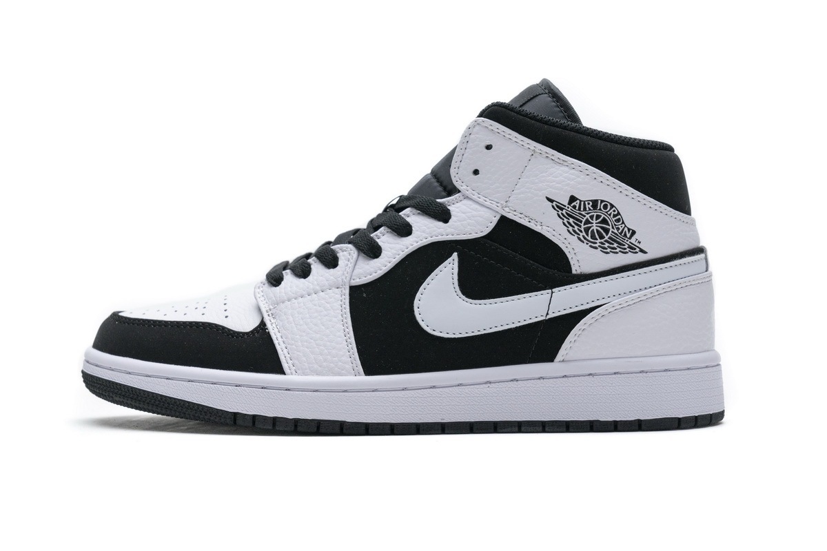 air jordan mid white black