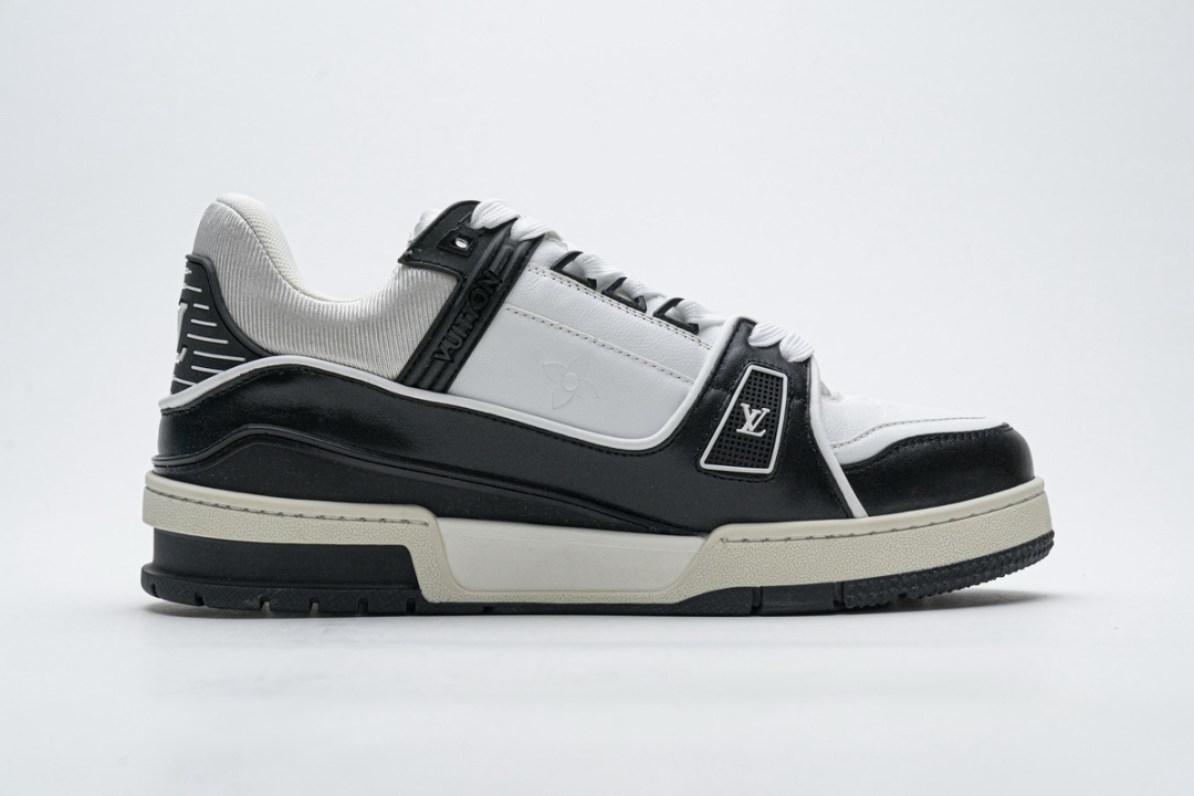 Louis Vuitton 20ss Trainer Black White - Sneakercome.com