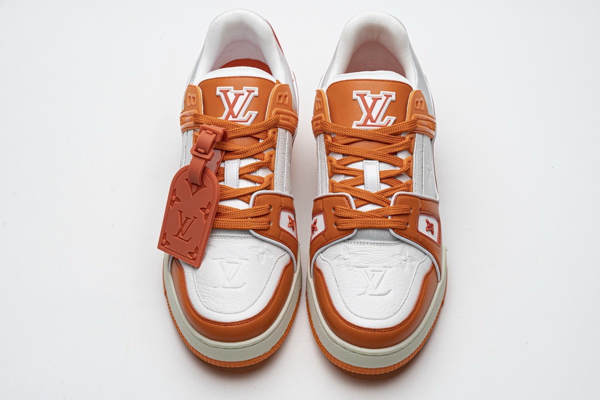 LV Trainer Sneaker Orange 1A811Q  Sneakers, Lv shoes, Lv sneakers