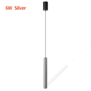 6W Silver Cylinder LED Pendant Light【LDD0580A】
