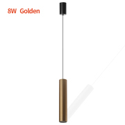 8W Golden Cylinder LED Pendant Light【LDD0580A】