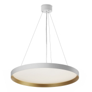 【LDD80006H】 White+Gold Thin Round LED Pendant Light