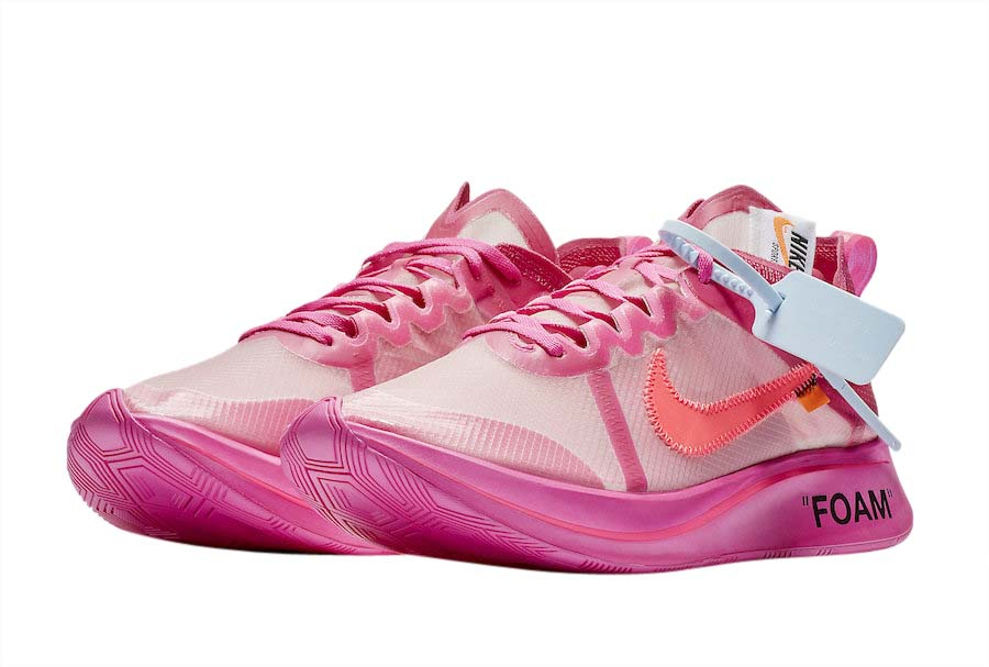 PK shoes OFF-WHITE X Zoom Fly SP Tulip Pink
