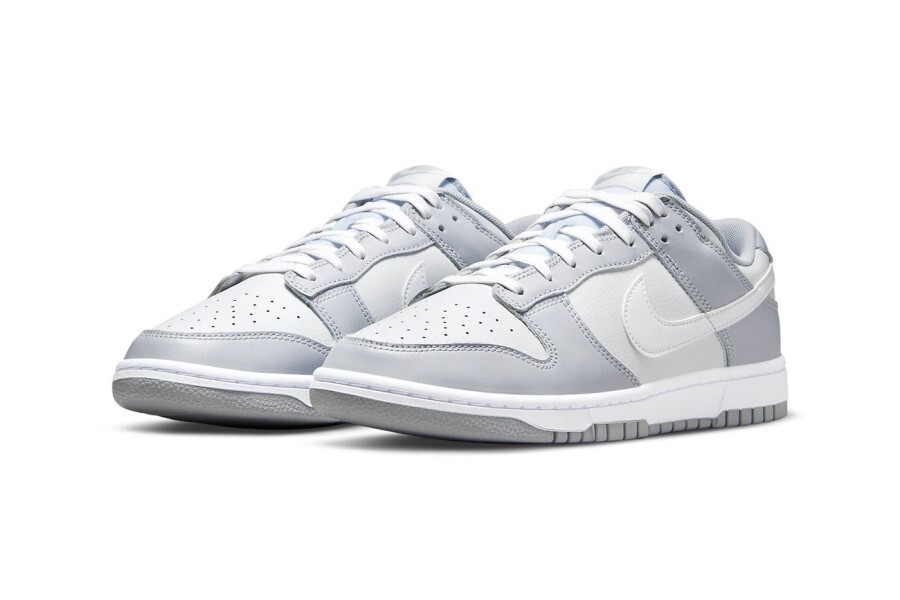 PK shoes Dunk Low officially unveiled its new Grey/White color scheme