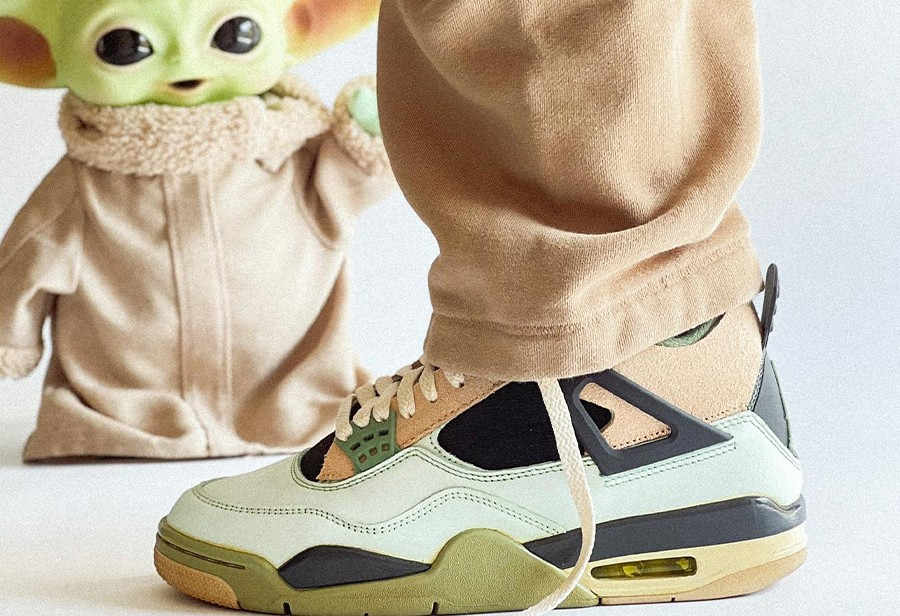 PKGoden sneakers  "Baby Yoda" AJ4 is so cute!