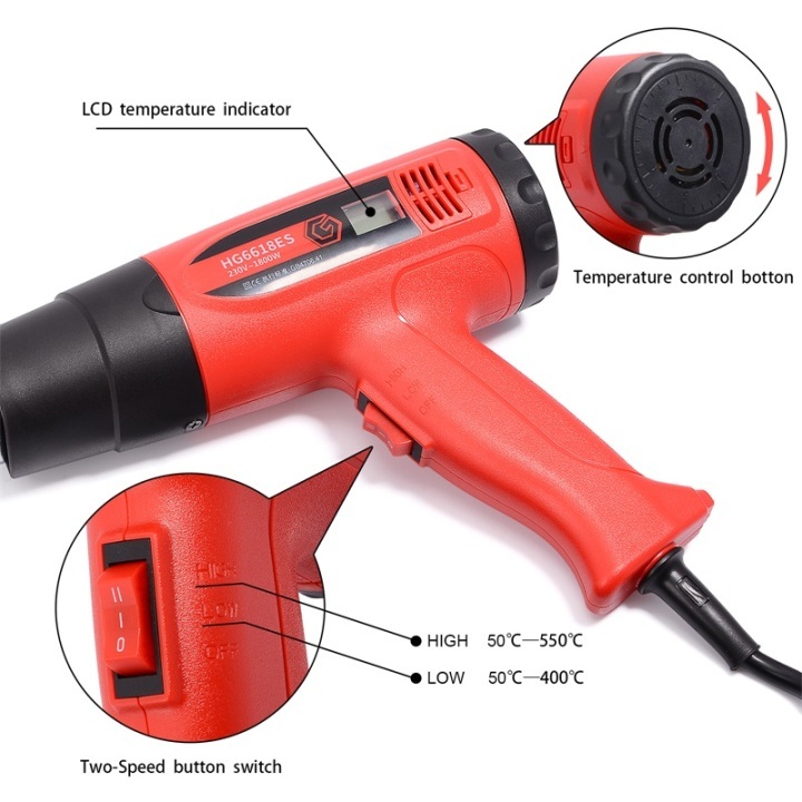 Portable Hot Air Heat Gun Wrap Kit Sign Marker Car Wrapping Vinyl Tool