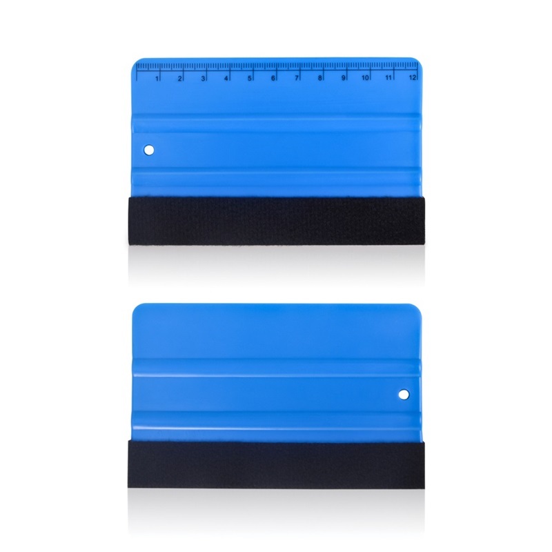 3PCS Blue Vinyl Squeegee with Fabric Felt for Auto Car Decals