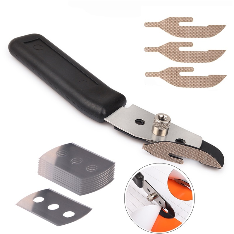 Vinyl Wrap Applicator Tools Squeegee Knife Cutting Blades Rubber