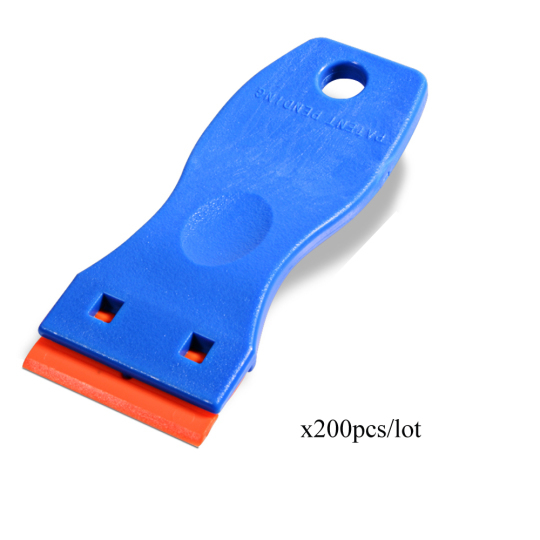 FOSHIO Retractable Blue Plastic Razor Blade Scraper Tool with 10pcs Extra  Carbon Steel Razor Blades for Glass Gasket Label Sticker Remover  Tool,Grease