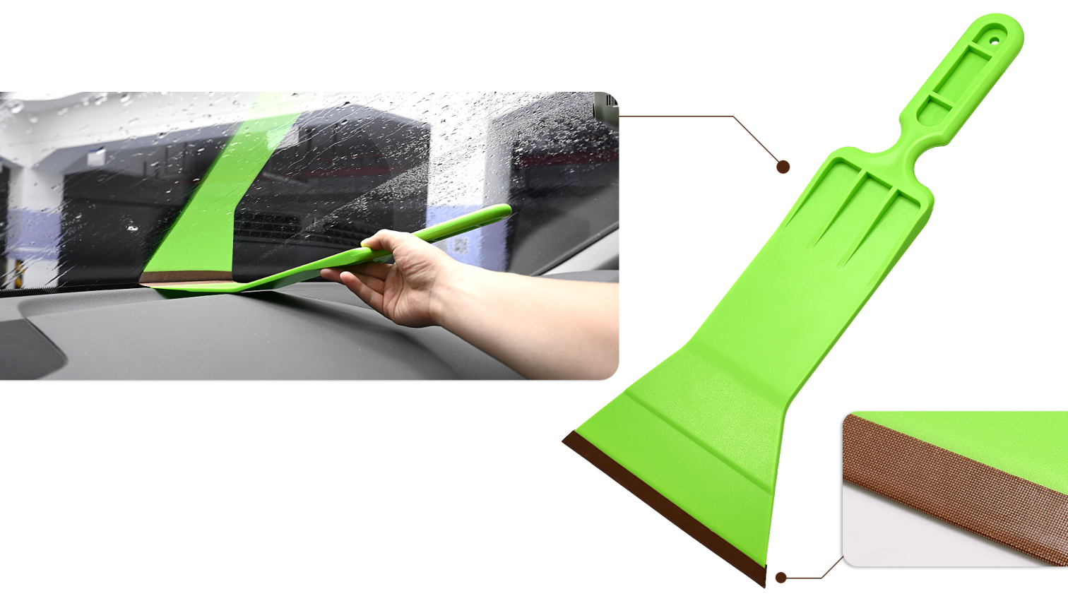 FOSHIO Vinyl Wrap Stick Squeegee Kit PPF Window Tint Scraper Cutter