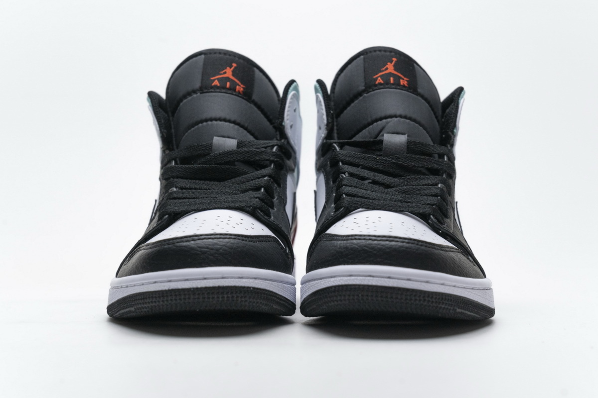 Air Jordan 1 Mid SE White Black Red Spruce (GS)e - Tony Shoe