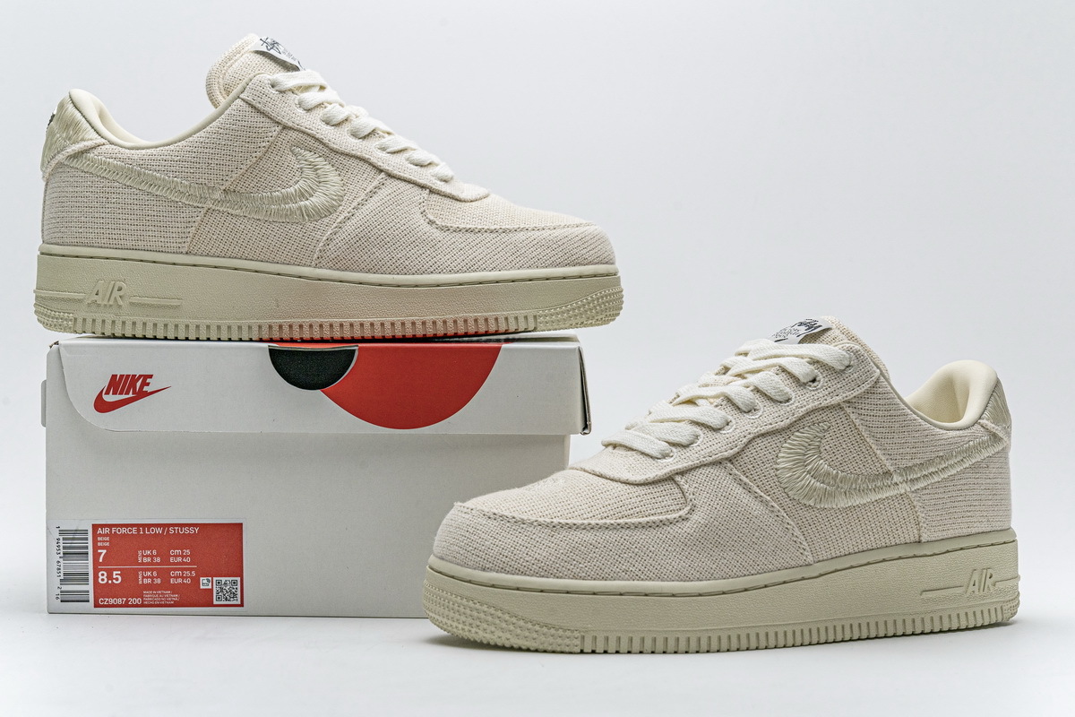 Top quality PK GOD Air Force 1 Low Stussy Fossil - BestShoesStore