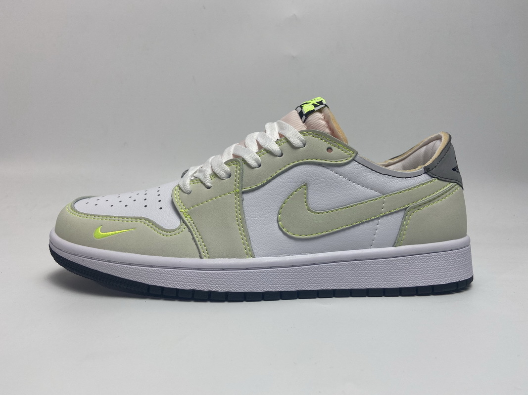 High Quality Ljr Jordan 1 Retro Low White Ghost Green Black Bestshoesstore