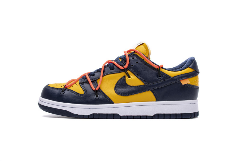  Nike Mens Dunk Low CT0856 700 Off-White - University Gold -  Size 6