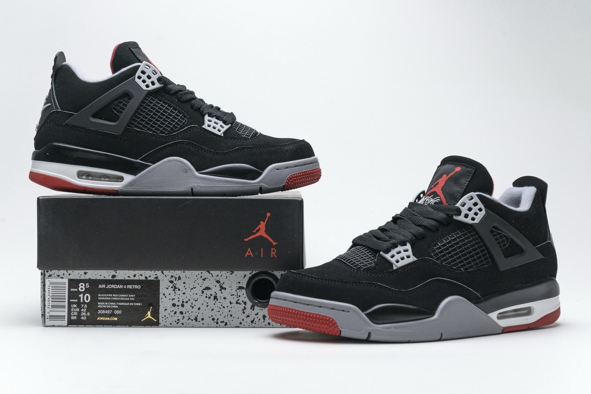 TOP Quality LJR Jordan 4 Retro Bred (2019) - HotKicks