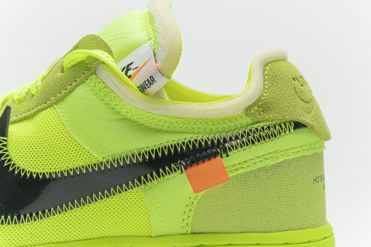  Nike Mens The 10 Air Force 1 Low AO4606 700 Off-White Volt -  Size 4