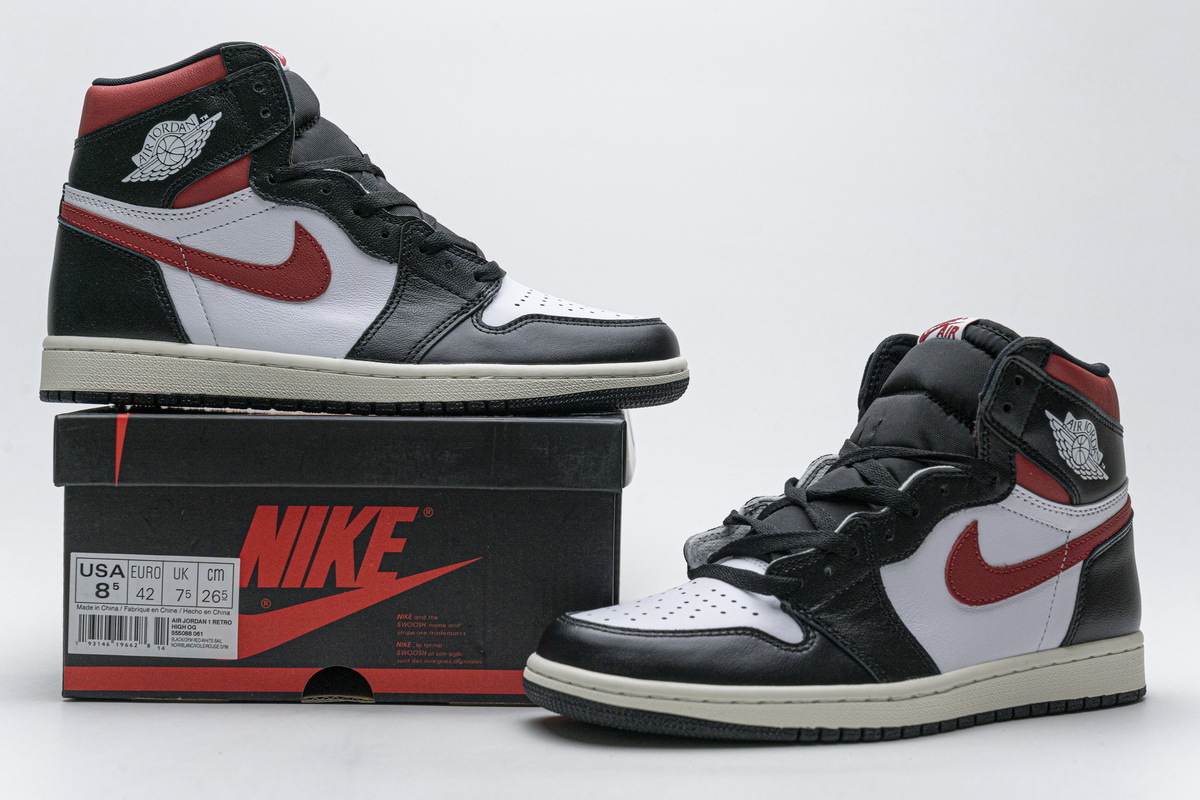 jordan 1s black white and red