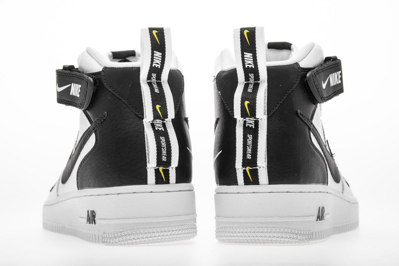 Nike Air Force 1 Mid Utility White Black 804609-103  Nike air shoes, Nike  fashion shoes, Black nike shoes