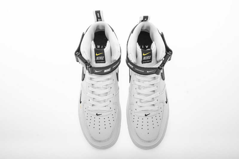 Nike Air Force 1 Mid Utility White Black 804609-103 Nike air shoes, Nike fashion shoes, Black nike shoes