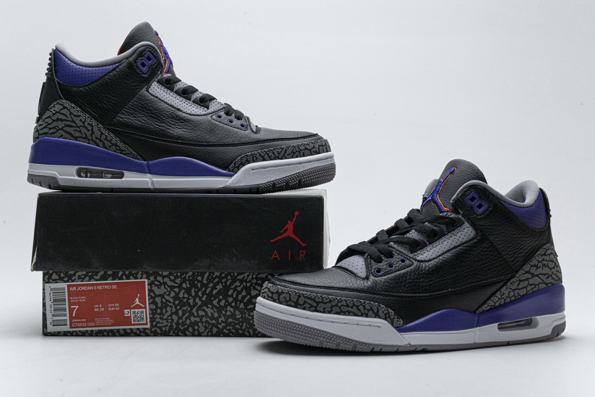 black court purple jordan 3