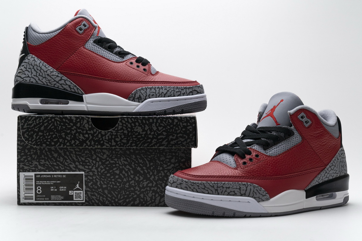 Top Quality Ljr Jordan 3 Retro Se Unite Fire Red Hotkicks