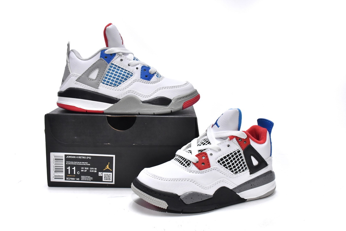 blue red black white jordan 4