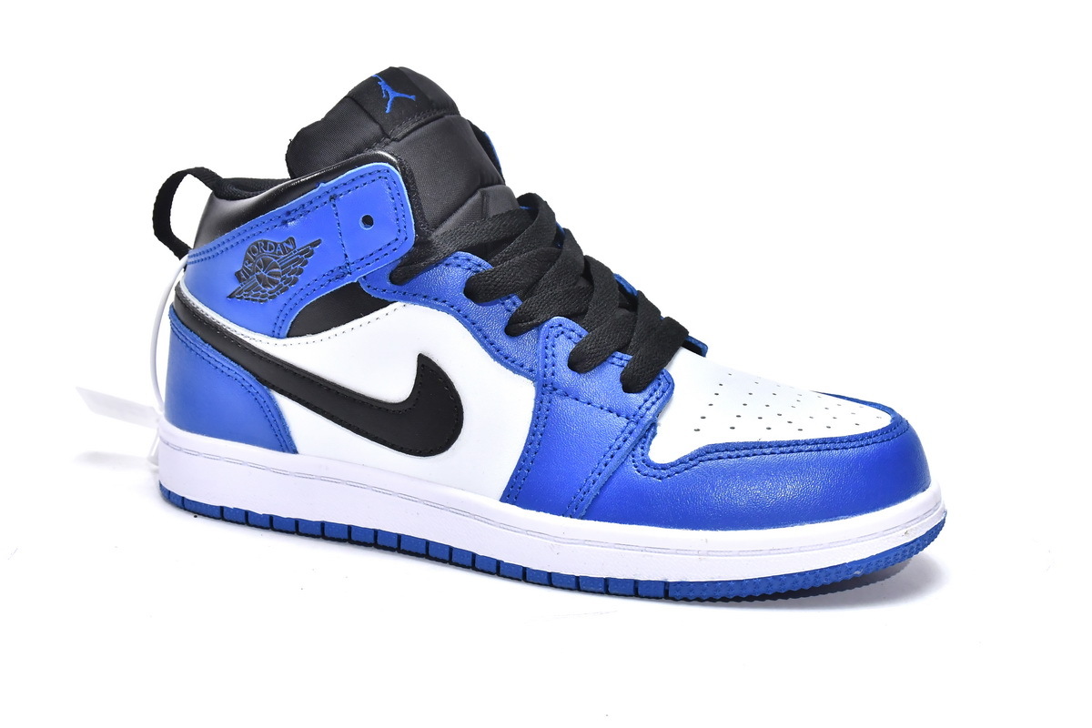 StclaircomoShops, Jordan 1 Mid PS Game Royal, Jordan 1 kids shoes - Jordan  kids shoes