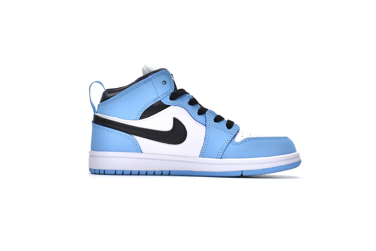 blue and white jordans kids