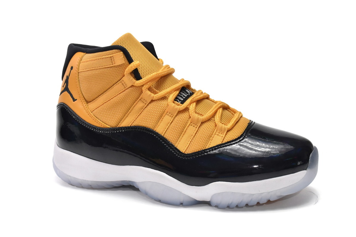 nike - air jordan 11 yellow/metallic silver