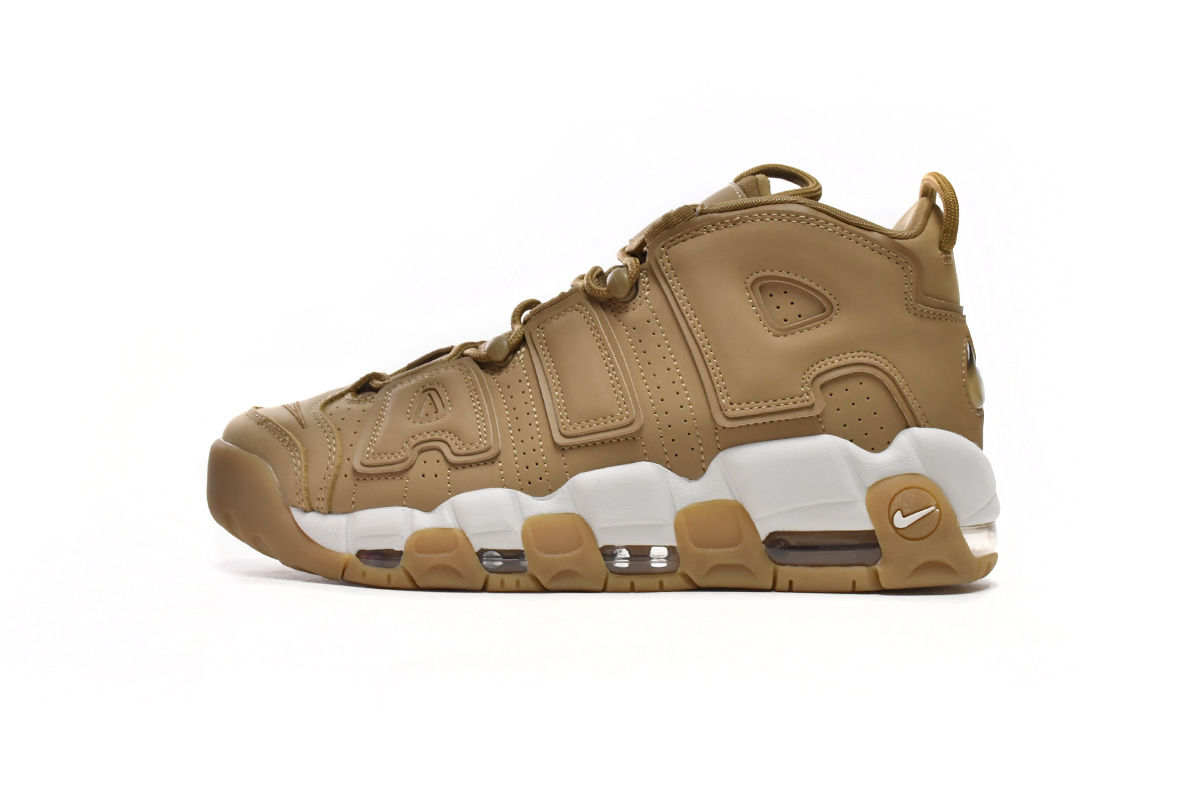 Custom Nike Air More Uptempo White Brown For Sale – Sneaker Hello