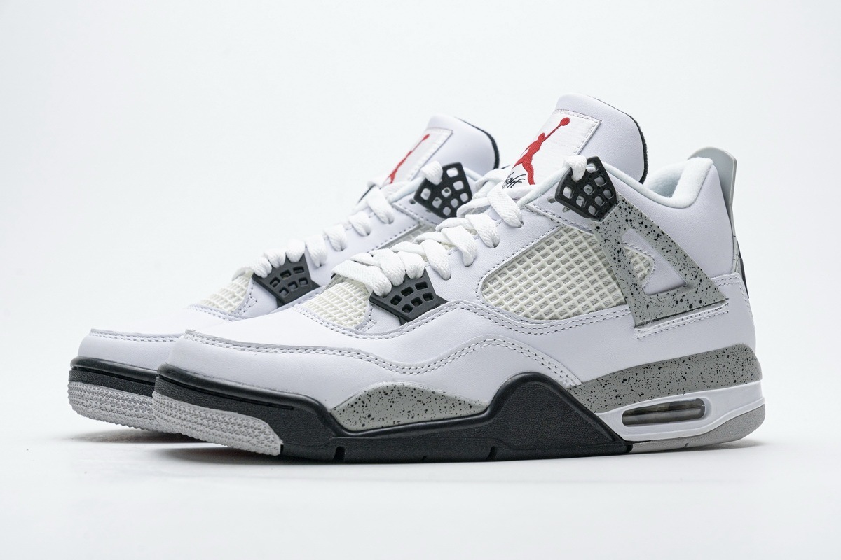 High Quality OG Jordan 4 Retro White Cement (2016) ,840606-192 - Uabat