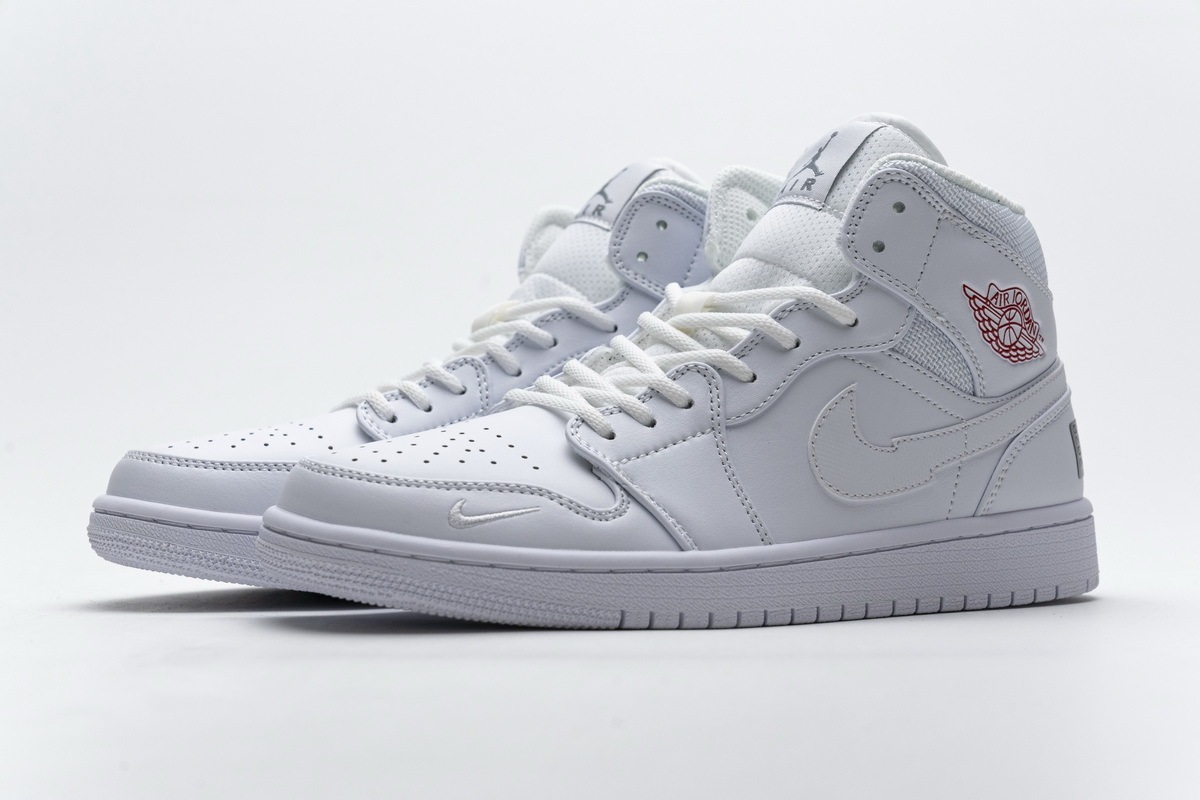 High Quality OG Air Jordan 1 Mid SE Nike Swoosh On Tour (2020), CW7589-100 - Uabat